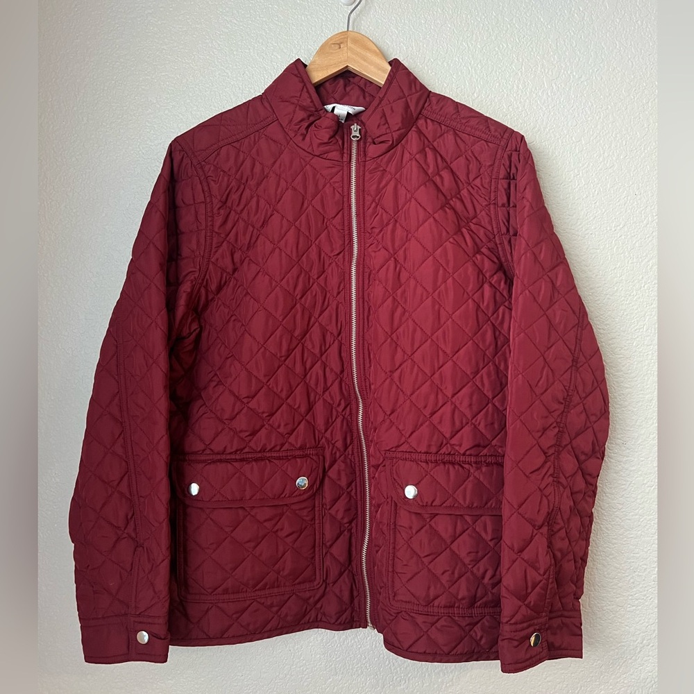 Croft & Barrow Burgundy Quilted Jacket, L